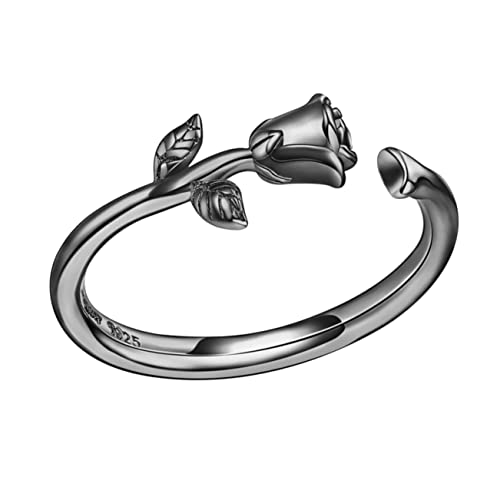 Gatuida Sterling Silber Offener Finger Ring für Damen Verstellbarer und Stapelbarer Ring Vintage Design als Geburtstagsgeschenk für Frauen von Gatuida