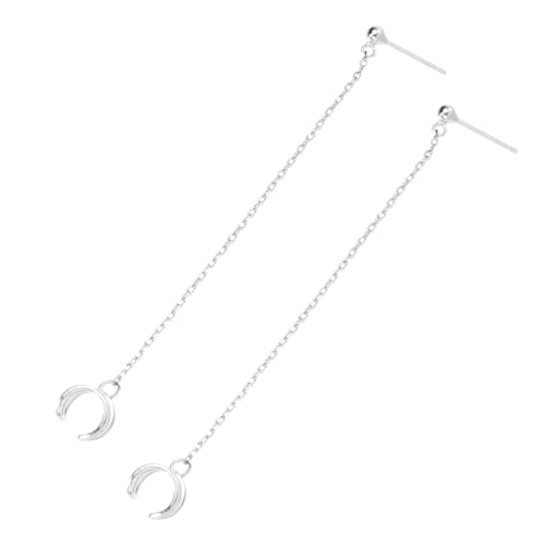 Gatuida Sterling Silber Ohrclip mit Dangle Kette Modischer Leichter Ohrschmuck Antirostend Ohrmanschette für Damen zu Hochzeit Party Geburtstag Weihnachten von Gatuida