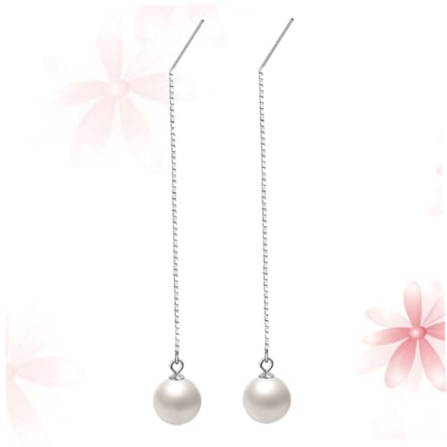 Gatuida Sterling Silber Ohrringe Damen Perlen Ohrhänger Quaste Ohrstecker Schmuck für Frauen Alltag von Gatuida