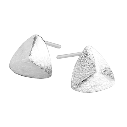 Gatuida Sterlingsilber Dreieck Ohrstecker Damen Geometrisch Mattiert Leicht An Ausziehbar Modisch Zeitlos Schmuck von Gatuida