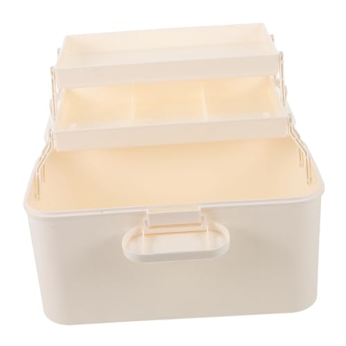 Gatuida Stöckiger Transparenter Aufbewahrungskoffer mit Griff Großer Multifunktionaler Kunststoff Organizer für Medikamente Kosmetik und Reisebedarf Tragbar und Leicht für Zuhause und von Gatuida