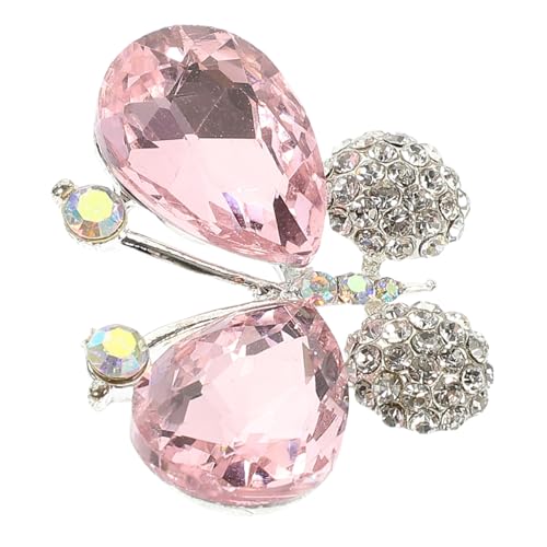Gatuida Strass Brosche Rosa Schmetterling Glitzer Applikation Schmuck für Kleidung Schuhe Taschen DIY Nähzubehör Langlebig Modisch Vielseitig von Gatuida