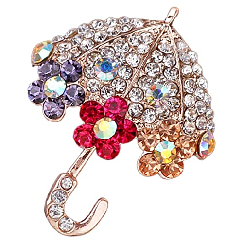 Gatuida Regenschirm-anstecknadel Aus Metall Mit Strass Kreative Brosche Für Kleidung Schals Und Hüte Personalisierte Nadel Für Damenanzug Und Hutanzug von Gatuida