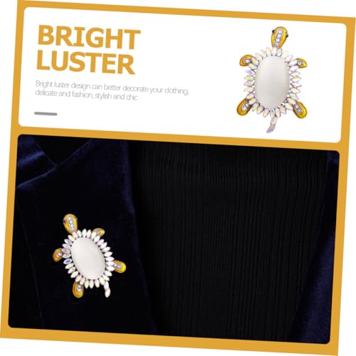 Gatuida Strass Schildkröte Brosche Schmuckanhänger Vielseitige Kleidung Accessoire Damen Party Alltag von Gatuida