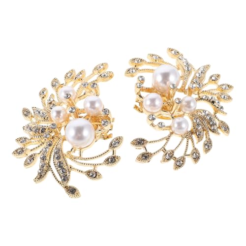 Gatuida Strass Schuhclips mit Perlen Abnehmbare Schuhdekoration für Damen High Heels Stilvolle Brautschuh Zubehör Vielseitige Modische Clips für Hochzeit und Party von Gatuida