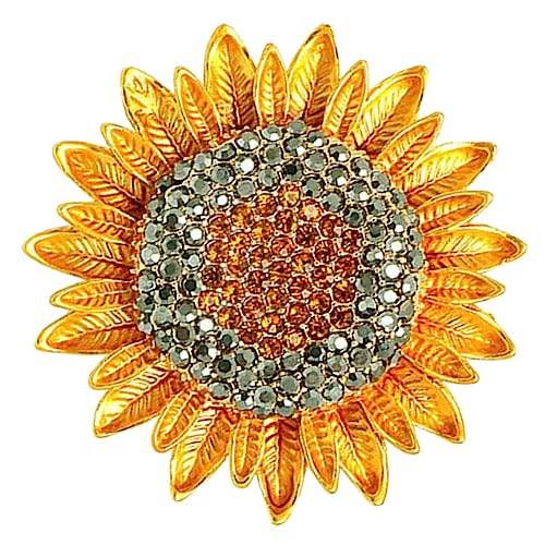 Gatuida Sonnenblumen Brosche Pin Aus Glas Dekorative Anstecknadel Für Kleidung Schal Und Tasche Modeaccessoire Für Damen Langlebig Und Elegant Für Feiern Und Besondere Anlässe von Gatuida