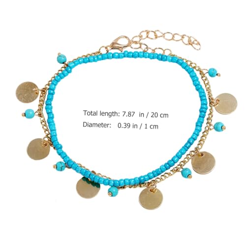 Gatuida Stylische Damen Fußkette mit Kreativem Anhänger Modische Goldfarbene Knöchelkette für Sommerstrand Leichtes und Elegantes Accessoire für Party Hochzeit und Alltag von Gatuida