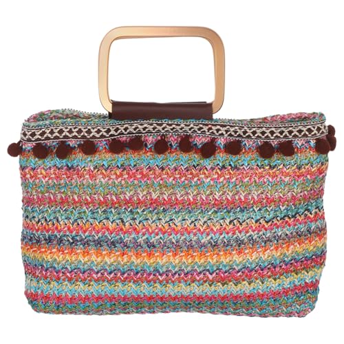 Gatuida Stylische Große Handtasche Geflochtenem Stroh Vielseitige und Großzügige Strandtasche für Reisen für Sommer Organizer für Persönliche Gegenstände Gatuida Stylische Große Handtasche Geflochtenem Stroh Vielseitige und Großzügige Strandtasche für Reisen für Sommer Organizer für Persönliche Gegenstände von Gatuida