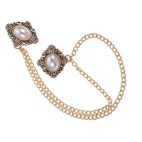 Gatuida Stylische Herren Brosche mit Kette Vintage Anstecknadel für Anzug Hemd Dekorative Brosche für Besondere Anlässe Leicht Tragbar Elegantes Design von Gatuida