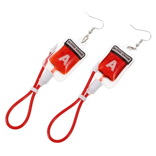 Gatuida Stylische Statement Ohrringe Damen Auffällige Drop Dangle Ohrringe Originelle Flüssig Blutplasma Designs Leicht und Modisches Accessoire für Alltag und Bühne von Gatuida