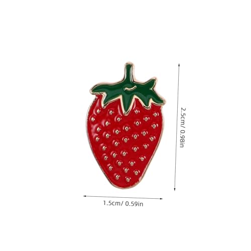 Gatuida Süße Erdbeer brosche Anstecknadel Obst design Emaille Pin Leicht Langlebig Modisches Accessoire für Jacken Kleidung Rucksäcke Frauen Damen Geschenk Valentinstag Party von Gatuida
