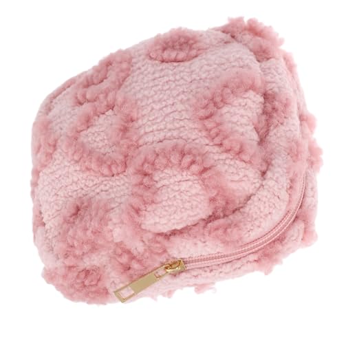 Gatuida Süßes Münztäschchen: Süße Mini-Make-up-Tasche Für Damen – Reise-Kosmetiktasche Mit Herz-Design – Pelziges Münztäschchen Für Mädchen – Kleiner Handtaschen-Organizer von Gatuida