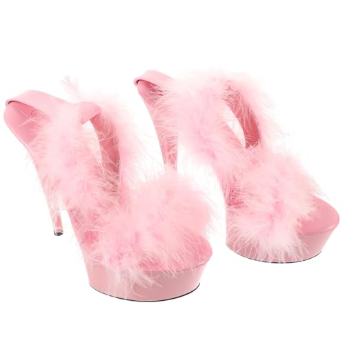 Gatuida Super High Heel Sandalen Damen Flirting Design Rutschfeste Sohle Hoher Absatz Elegante Plattformschuhe Rosa Zufällige Farbe Zufällige Farbe von Gatuida
