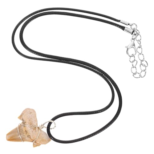 Gatuida Haifischzahn Halskette mit Anhänger für Männer Cooles Dekoratives Schmuckstück für Surfer und Outdoor Enthusiasten Charmante Halskettendekoration von Gatuida