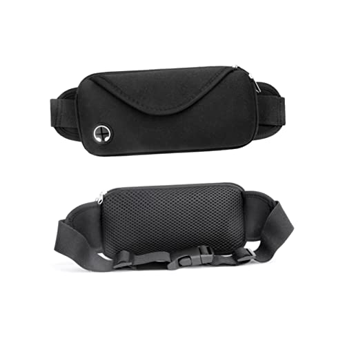 Gatuida Taillengürtel Schwarz Wanderrucksack Schwarz Hüfttasche Zum Laufen Outdoor-Pack Für Reisen Wandern Mit Reißverschluss Und Kopfhöreröffnung Aus Strapazierfähigem von Gatuida