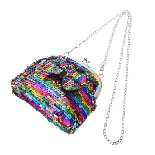 Gatuida Tasche Mit Pailletten-Design Abnehmbarer Schulterkette Tragbar Für Mädchen Geeignet Für Alltag Shopping Abendparty Und Ausflüge Glitzernde Dekoration von Gatuida