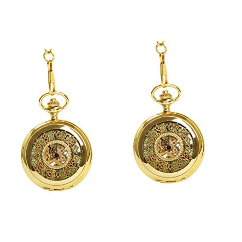 Gatuida 2 Stücke Renaissance Steampunk Taschenuhr Römischen Ziffern Mechanische Römischen Runde Uhr von Gatuida