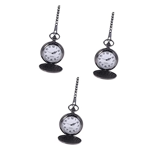 Gatuida 3stücke Elegante Taschenuhr Aus Edelstahl Mit Weißem Zifferblatt Und Arabischen Ziffern Vintage-Stil Abnehmbare Kette Für Herren Für Zu Besonderen Anlässen von Gatuida