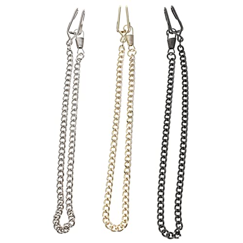 Gatuida Taschenuhr Kette 3 Stück Hosenkette Aus Edelstahl Retro Design Zubehör Für Herren Jeans Ketten Dekoration Metall Zubehör Für Taschen Und Kleidung von Gatuida