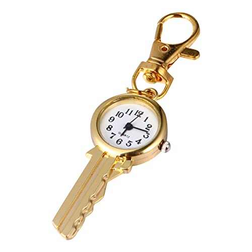 Gatuida Taschenuhr packetbandrollen gürteltasche Auto abledern anahtarlık schicksalsschlüssel für Mini Uhren Schlüsselanhänger aus Quarz Schlüsselanhänger mit Quarzuhr Legierung Golden von Gatuida