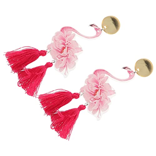 Gatuida Flamingo Tier Ohrhänger Für Frauen Flamingo Tropfen Ohrringe Für Mädchen Trendige Quaste Ohrringe Ohrschmuck von Gatuida