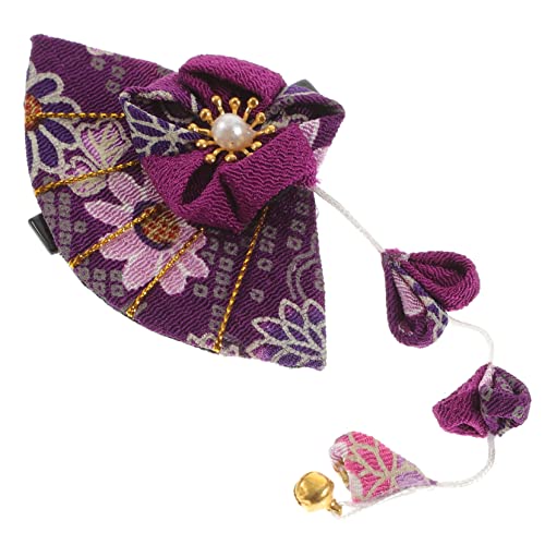 Gatuida Tassel Haarklammer mit Kirschblüten Design Traditioneller Haarschmuck Farblich Sortierte Stoff Accessoires für Damen und Mädchen Eleganter Party Haarclip für von Gatuida