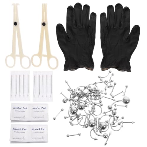 Gatuida Teiliges Piercing Schmuck aus für Ohr Nase Augenbraue und Bauchnabel Vielseitige Styles Rostfrei Glänzend Einfach zu Tragen Geeignet für Damen und Mädchen von Gatuida