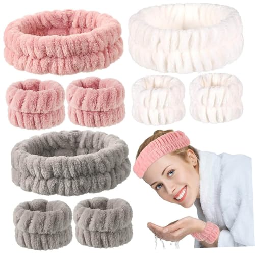 Gatuida Teiliges Stirnband und Handgelenksband aus Weichem Elastischem Material Schweißabsorbierend Rutschfest Leicht und Strapazierfähig für Yoga Laufen und Sport im Alltag von Gatuida