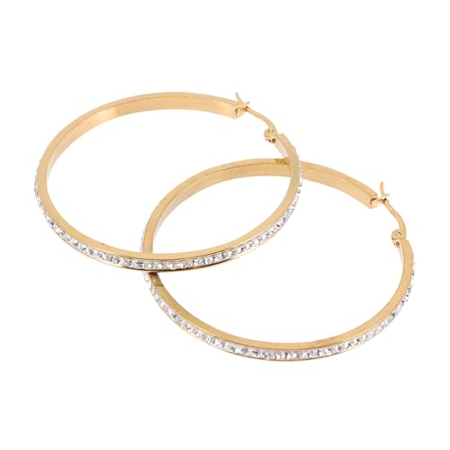 Gatuida Titanium Creolen Ohrringe mit Funkelnden Strasssteinen Leichte Ohrdekorationen für Damen Geometrische Langlebiger Schmuck für Alltag und Party Gatuida Titanium Creolen Ohrringe mit Funkelnden Strasssteinen Leichte Ohrdekorationen für Damen Geometrische Langlebiger Schmuck für Alltag und Party von Gatuida