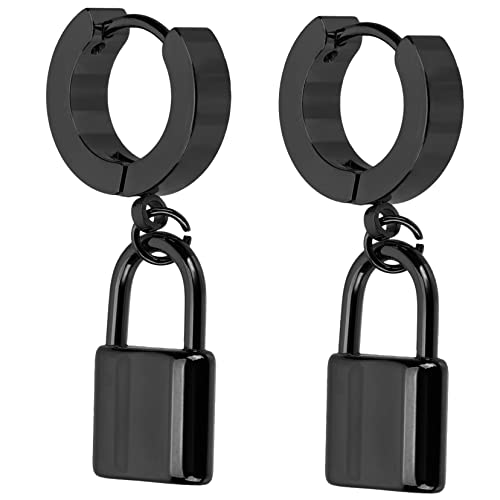 Gatuida Titanstahl Lock Hoops Ohrringe für Damen Kleine Creolen Vielseitig für Alltag und Besondere Anlässe Langlebiger Schmuck für Frauen und Männer von Gatuida