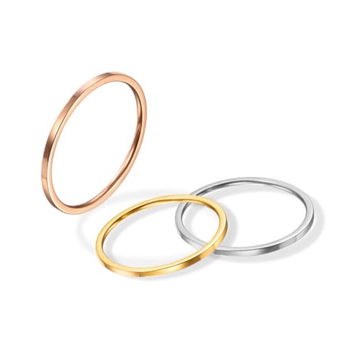Gatuida Titanstahl Ring Damen Herren Unisex Schlicht Glatt Hautfreundlich Langlebig Verlobung Hochzeit Party Schmuck Silber US von Gatuida