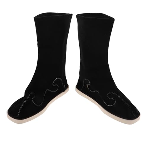 Gatuida Traditionelle Chinesische Hanfu-stiefel mit Rutschfester Sohle Antislip Performance Schuhe für Erwachsene und Folk Dance und Festival Schwarzes Design von Gatuida