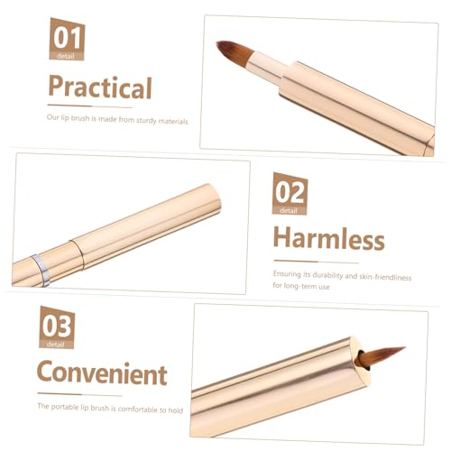 Gatuida Tragbarer Ergonomischer Lippenpinsel Ausziehbar Kompakt und Leicht für Lipgloss Lippenbalsam Lippenstift Praktische Anwendung für Frauen Unterwegs von Gatuida