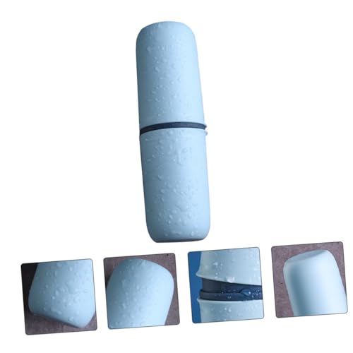 Gatuida Tragbarer Reise zahnbürstenhalter mit Becher Kompakte Aufbewahrungsbox für Zahnpasta und Bürste Vielseitig Nutzbar als Waschbecher Praktisches Reiseetui für Camping und Unterwegs von Gatuida