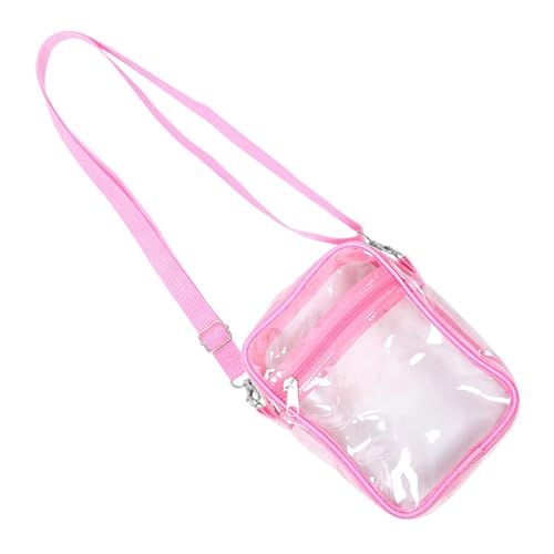 Gatuida Transparente Crossbody Bag Damen PVC Kleiner Schulterbeutel Leicht Praktisch mit Reißverschluss für Strand Shopping Freizeit Reise von Gatuida