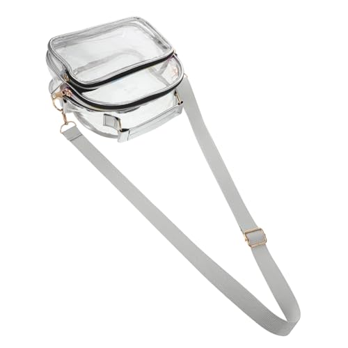 Gatuida Transparente Crossbody Tasche Damen PVC Langlebig Modern Durchsichtige Umhängetasche Schultertasche Vielseitig Verwendbar für Alltag Konzert Stadion Events von Gatuida