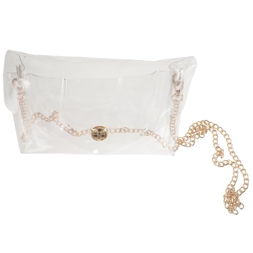 Gatuida Transparente Crossbody Tasche Damen mit Kette Kleine Klare Schultertasche für Stadion und Konzert Multifunktionale Durchsichtige Handtasche für Karten Handy Kosmetik Geschenkidee von Gatuida