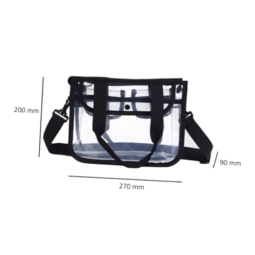 Gatuida Transparente EVA Schultertasche Damen Crossbody Tasche Leicht Langlebig Modische Handtasche Schwarz Für Strand Konzert Arbeit Alltag von Gatuida
