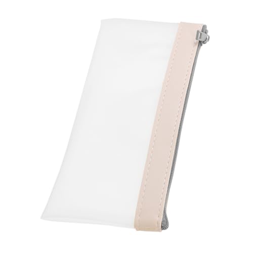 Gatuida Transparente Geldbörse mit Reißverschluss Vielseitige Kleine Reiseetui für Münzen Stifte und Kosmetik Große Kapazität Minimalistisches Design in Cremeweiß Sichere Aufbewahrung für von Gatuida