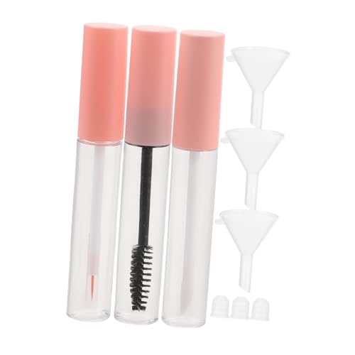 Gatuida Transparente Leere Eyeliner Tube Set mit Feinem Pinsel Nachfüllbarer Kosmetikbehälter für Lipgloss Wimpernkleber und Flüssigliner Trichtern für Einfaches Umfüllen von Gatuida