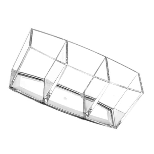 Gatuida Transparente Make Up Pinselhalter Aufbewahrungsbox mit Fächern Kosmetik Organizer für Eyeliner Lippenstift und Pinsel Praktischer Make Up Organizer für Schreibtisch und von Gatuida