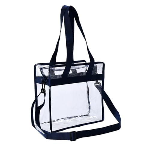 Gatuida Transparente PVC Schultertasche Damen Großraum Handtasche Sommer Strand Umhängetasche Schwarz Leicht Langlebig Crossbody Bag Vielseitig Reise Konzert Sport von Gatuida