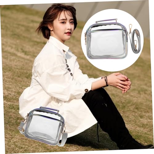Gatuida Transparente PVC Umhängetasche Damen Leichtgewicht Klar Crossbody Schultertasche Verstellbar Praktisch Alltag Reise Small Purse Organizer von Gatuida