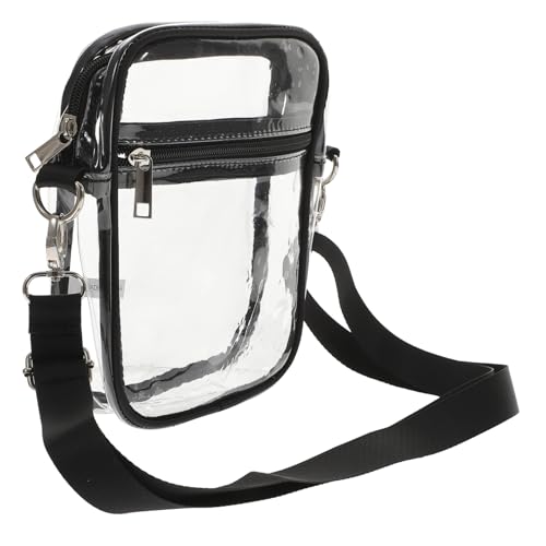 Gatuida Transparente PVC Umhängetasche Klein Verstellbar mit Reißverschluss Damen Crossbody Handytasche für Stadion Konzerte Sportveranstaltungen Modisch und Praktisch von Gatuida