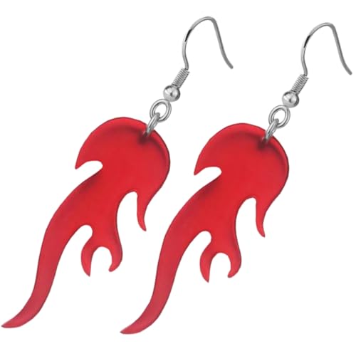 Gatuida Flammenohrringe Für Damen Baumelnde Feuerohrringe Acryl-flammentropfen-ohrhänger Für Frauen Und Mädchen Daily Wear and Party Occasions von Gatuida