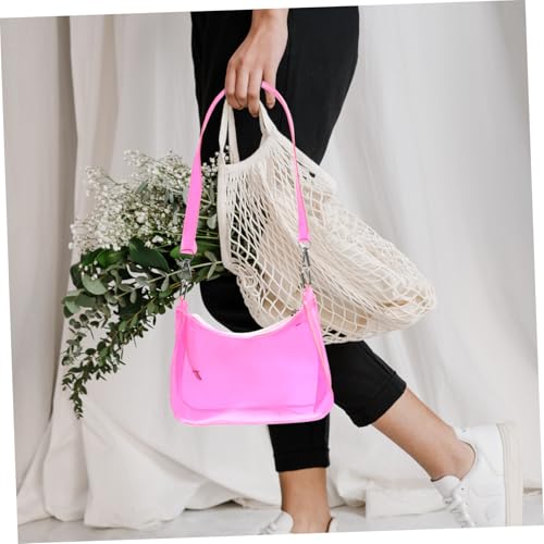 Gatuida Transparente Schultertasche Damen Candy Color PVC Crossbody Bag Leicht Strapazierfähig Alltag Arbeit Shopping von Gatuida
