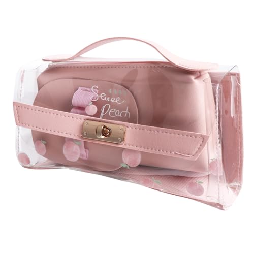 Gatuida Transparente Stifttasche Große Kapazität Einfache Handliche Federmappe mit Reißverschluss Vielseitige Aufbewahrungstasche für Schreibwaren Kosmetik und Digitale Produkte Leicht von Gatuida