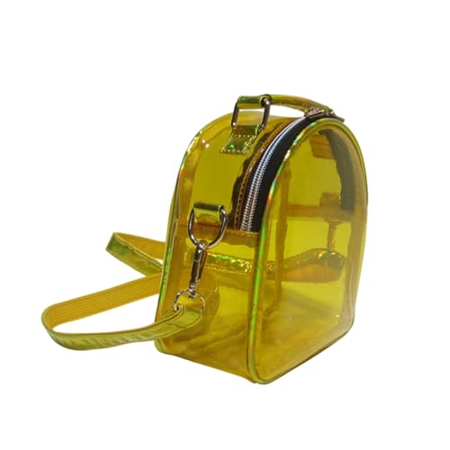 Gatuida Transparente Umhängetasche Damen PVC Crossbody Bag Modisch Leicht Gelb Vielseitig für Alltag Party Shopping von Gatuida