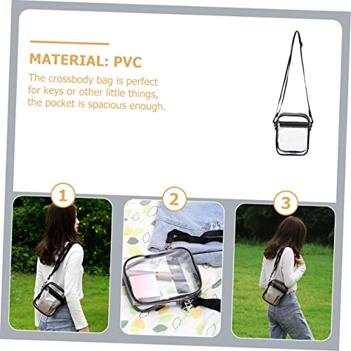 Gatuida Transparente Umhängetasche Damen PVC Crossbody Bag Verstellbarer Schultergurt Kleine Klare Tasche für Alltag Shopping Party von Gatuida