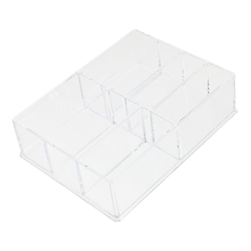 Gatuida Transparentes Makeup Organizer Box Langlebiger Kosmetik Aufbewahrungskasten mit Fächern Multifunktional für Lippenstift Eyeliner Pinsel Stilvoll und Platzsparend für Zuhause von Gatuida